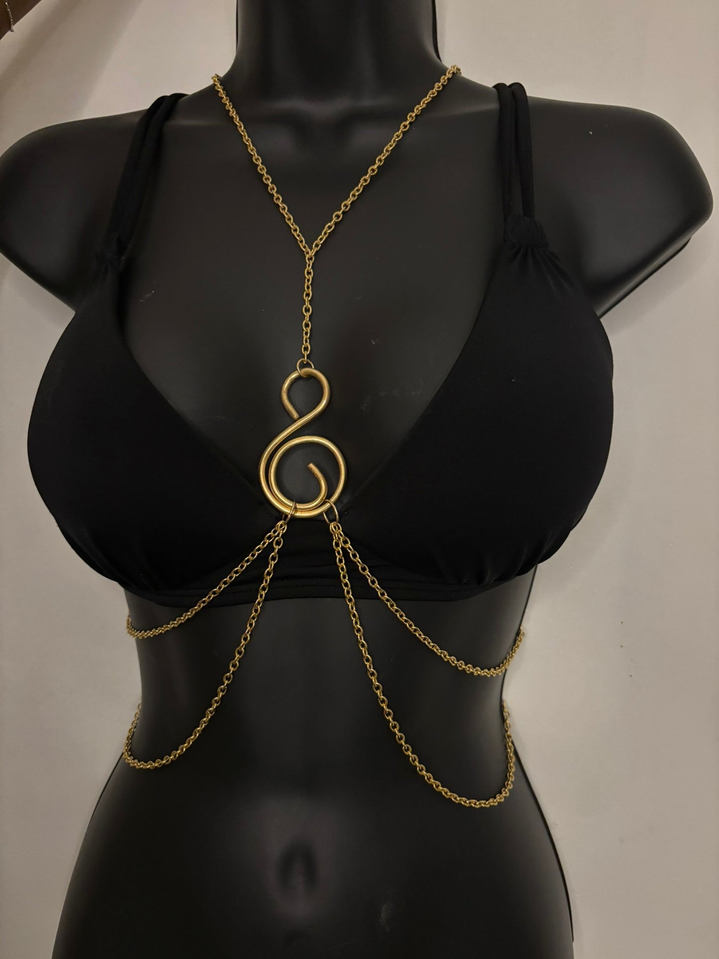 S Brass Body Chain